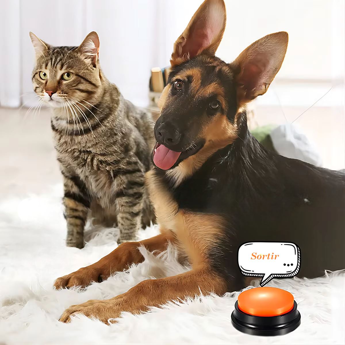 Jouet Interactif Chien - ChienParlant™ - Orange - Shoping chien